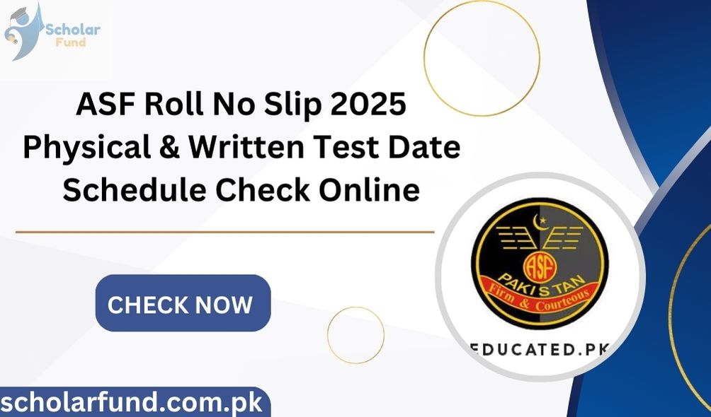 ASF Roll No Slip 2025 Physical & Written - The Airports Security Force (ASF) has released the ASF Roll No Slip 2025 and test schedule for recruitment in various positions, including Inspector, Assistant Director, Corporal, and ASI. Candidates can download their roll number slips from official website by entering their CNIC. The ASF Written Test 2025 will be held from February 2 to February 10, followed by the Physical Test from March 5 to March 30, 2025. Stay updated on ASF Recruitment 2025 by visiting the official website and ensuring you meet all requirements. MOD Ministry of Defence Jobs 2025 Apply Online Last Date ASF Roll No Slip 2025 Physical & Written Candidates can now download their ASF Written Test Slip 2025 by visiting slips.joinasf.gov.pk and entering their CNIC or Roll Number. The slip is also available on official website. Applicants for various ASF positions must download their roll number slips for both the Physical and Written Tests. The Physical Test for Corporal and ASI will be held from January 25 to January 30, 2025, while the Written Test starts on February 2, 2025, at designated centers across Pakistan. Check your test venue and batch timings on your slip to avoid any inconvenience. ASF Roll No Slip 2025 Physical & Written Test Date Schedule Check Online Title Airports Security Force Roll No Slip 2025 Year 2025 Test Date February 2025 Official Website www.joinasf.gov.pk Posted by scholarfund.com.pk Join ASF Roll No Slip 2025 Download Now Candidates can now download their ASF Roll No Slip 2025 from official website by selecting their post and entering their CNIC. It is essential to download, print, and bring the slip to the test center on the assigned date and time to avoid any issues. ASF Physical Test Slip 2025 Download Now Candidates applying for Corporal, ASI, and Driver Constable positions can download their ASF Physical Test Slip 2025 from the official ASF website. The test includes running, push-ups, and sit-ups. Ensure you bring your roll number slip and valid ID to the test center. ASF Interview Slip 2025 Download Now Shortlisted candidates who pass the ASF Physical and Written Tests can download their ASF Interview Slip 2025 from the official ASF portal. This slip is mandatory and must be presented during the interview process. ASF Written Test Slip 2025 Download Now Candidates appearing for the ASF Written Test 2025 from February 2 to 10 must download their Roll No Slip from slips.joinasf.gov.pk by entering their CNIC or Roll Number. The slip contains important details like the test venue, date, and timing, so ensure you download and print it before the exam. How to Download Test Roll No Slip Go to www.joinasf.gov.pk. Click on the "Roll No Slip" section. Select your applied post. Enter your CNIC. Download and print your test slip. ASF Physical & Written Test Schedule 2025 The ASF recruitment process includes Physical and Written Tests for ASI, Corporal, and Driver Constables. The Physical Test will take place from January 25 to January 30, 2025, while the Written Test will be held from February 2 to February 10, 2025, across Punjab, Sindh, KPK, Balochistan, and AJK. ASF Corporal Roll No Slip 2025 – Download Now The Physical Test for the Corporal post is scheduled from January 25 to January 30, 2025, followed by the Written Test from February 2 to February 10, 2025. ASF Written Test Date 2025 The ASF Written Test 2025 will be conducted from February 2 to February 10, 2025, for multiple positions, including Assistant Sub Inspector (ASI), Corporal, and Assistant. ASF Physical Test Date 2025 The ASF Physical Test 2025 for Corporal and ASI positions is scheduled from January 25 to January 30, 2025 .Candidates are required to finish a 1-mile run, 22 push-ups, and 22 sit-ups within the specified time limits. ASF Recruitment Process Apply Online – Submit your application at www.joinasf.gov.pk. Physical Test – Participate in the scheduled physical assessments. Written Test – Appear for the exam at your designated center. Interview – Attend the interview if shortlisted. Final Selection – Receive a call letter upon selection. How to Check ASF Test Schedule Visit the ASF official website. Go to the “Test Schedule” section. Enter your CNIC or Roll Number. Download your detailed test schedule. ASF Test Schedule 2025 Airports Security Force Day/Date Shift Post Batch Test Time 18-03-2025 Morning Assistant & UDC 1 Batch 10 AM Afternoon Steno typist, LDC & Nursing Asst. 1 Batch 3 PM 19-03-2025 Morning ASI 1 Batch 10 AM Afternoon Corporal 1 Batch 3 PM 20-03-2025 Morning ASI 2nd Batch 10 AM Afternoon Corporal 2nd Batch 3 PM 21-03-2025 Morning Assistant 2nd Batch 10 AM Afternoon Corporal 3rd Batch 3 PM ASF Test Centers by City Karachi Islamabad Lahore Multan Faisalabad Sialkot Peshawar Gwadar Gilgit Chitral Sukkur Nawabshah Quetta Skardu Panjgur DG Khan Steps to Download Join ASF Roll No Slip Visit the official Join ASF website: joinasf.gov.pk. Go to the “Roll No Slip” section. Enter your CNIC or Roll Number. Download and print your slip