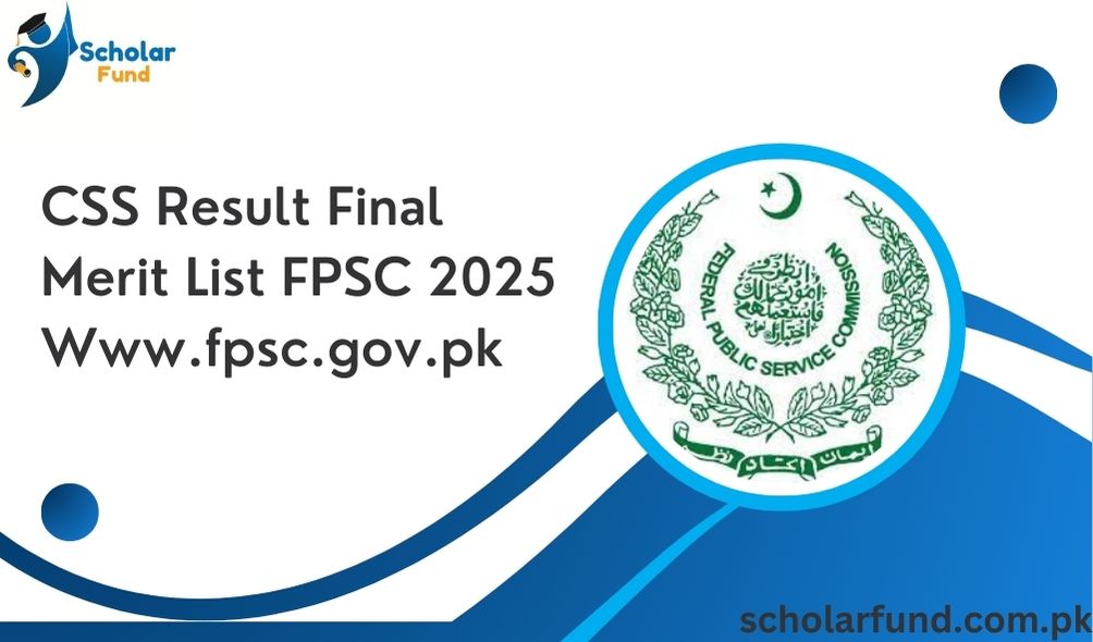 CSS Result Final Merit List FPSC 2025 Www.fpsc.gov.pk