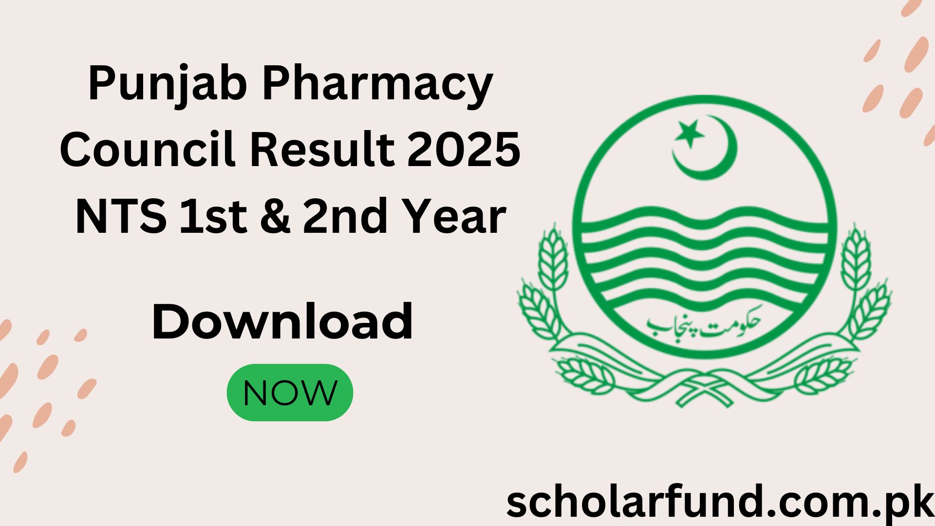 Punjab Pharmacy Council Result 2025 NTS 1st & 2nd Year